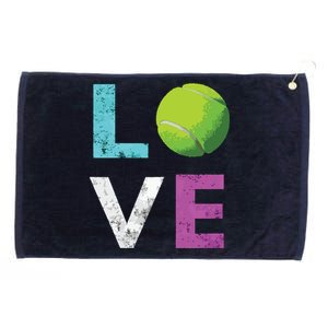 Love Tennis Best Fun Birthday Gift Grommeted Golf Towel