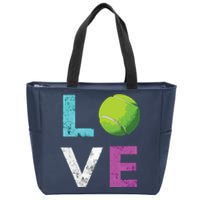 Love Tennis Best Fun Birthday Gift Zip Tote Bag