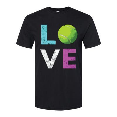 Love Tennis Best Fun Birthday Gift Softstyle® CVC T-Shirt