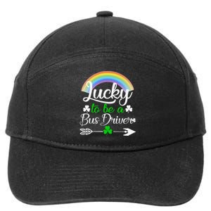 Lucky To Be A Bus Driver St Patrick's Day Bus Drivers Gift 7-Panel Snapback Hat