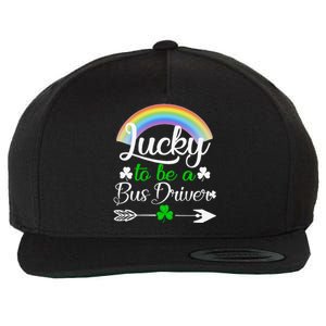 Lucky To Be A Bus Driver St Patrick's Day Bus Drivers Gift Wool Snapback Cap