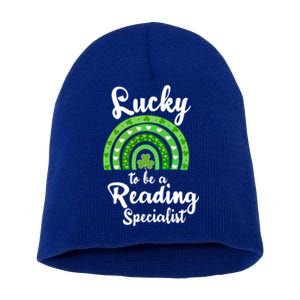 Lucky To Be A Reading Specialist St Patricks Day Irish Funny Gift Short Acrylic Beanie