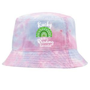 Lucky To Be A Reading Specialist St Patricks Day Irish Funny Gift Tie-Dyed Bucket Hat