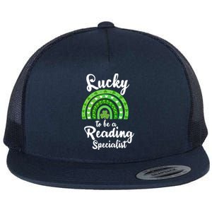 Lucky To Be A Reading Specialist St Patricks Day Irish Funny Gift Flat Bill Trucker Hat