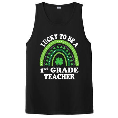 Lucky To Be A 1st Grade Teacher St Patricks Day Rainbow Meaningful Gift PosiCharge Competitor Tank