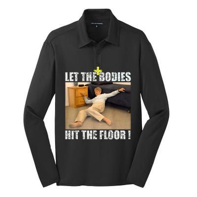 Let The Bodies Hit The Floor Silk Touch Performance Long Sleeve Polo