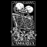 LAmoureux Tarot Card Skeleton Kissing Aesthetic Mystical Doggie Tank