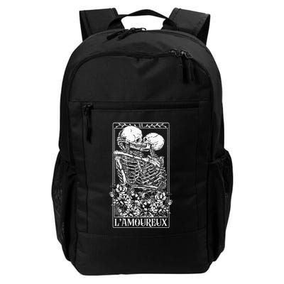LAmoureux Tarot Card Skeleton Kissing Aesthetic Mystical Backpack