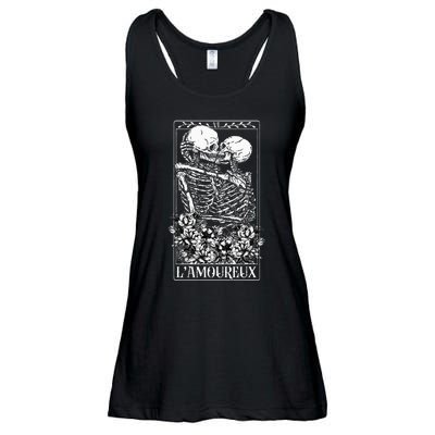 LAmoureux Tarot Card Skeleton Kissing Aesthetic Mystical Ladies Essential Flowy Tank