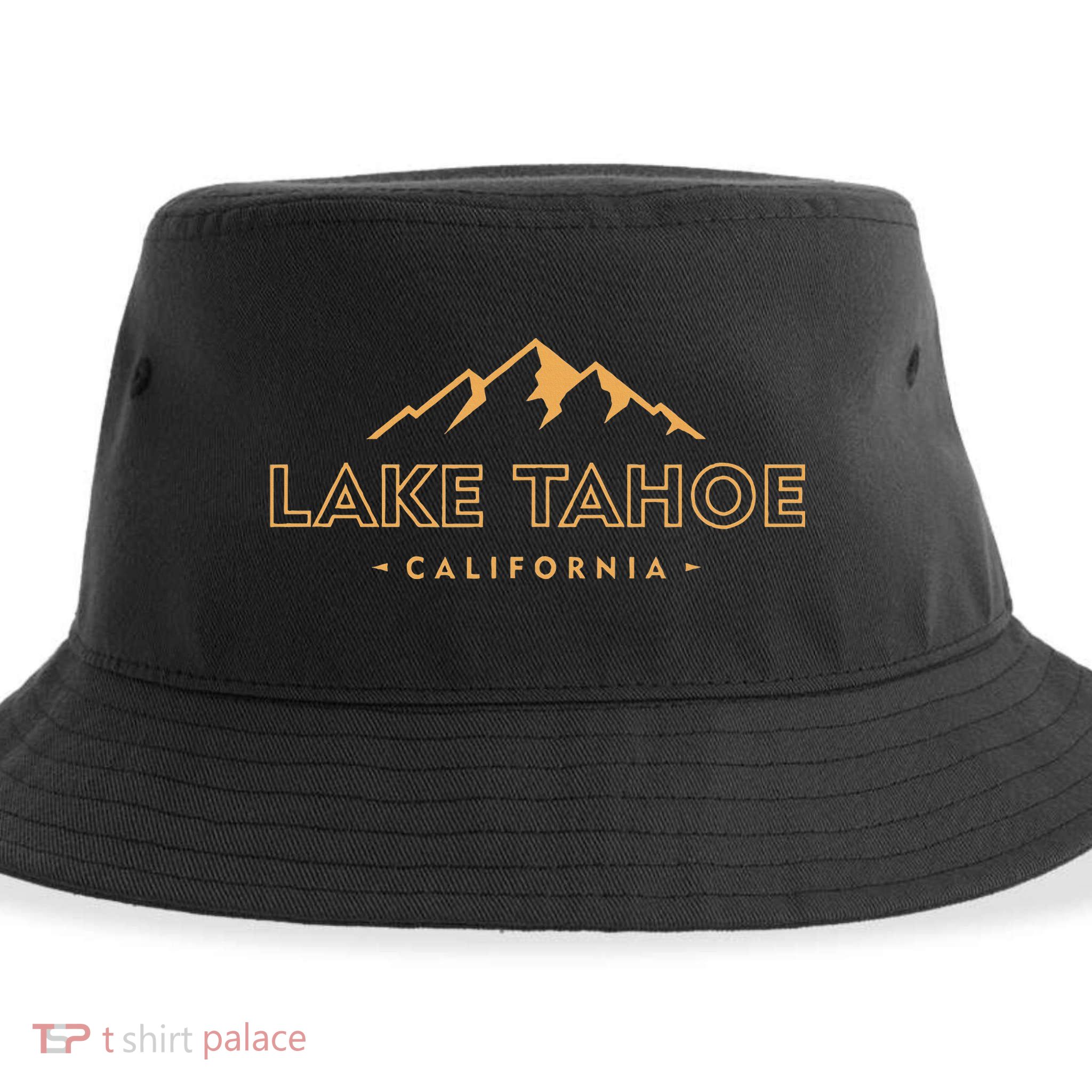 Lake Tahoe California Retro Mountain Souvenir Sustainable Bucket Hat