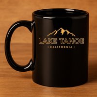 Lake Tahoe California Retro Mountain Souvenir 11oz C Handle Ceramic Mug