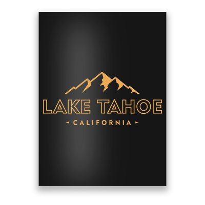 Lake Tahoe California Retro Mountain Souvenir Poster