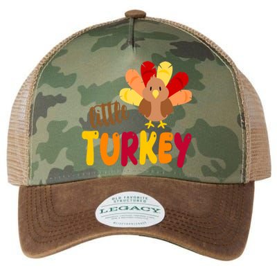 Little Turkey Cute Thanksgiving Holiday Legacy Tie Dye Trucker Hat