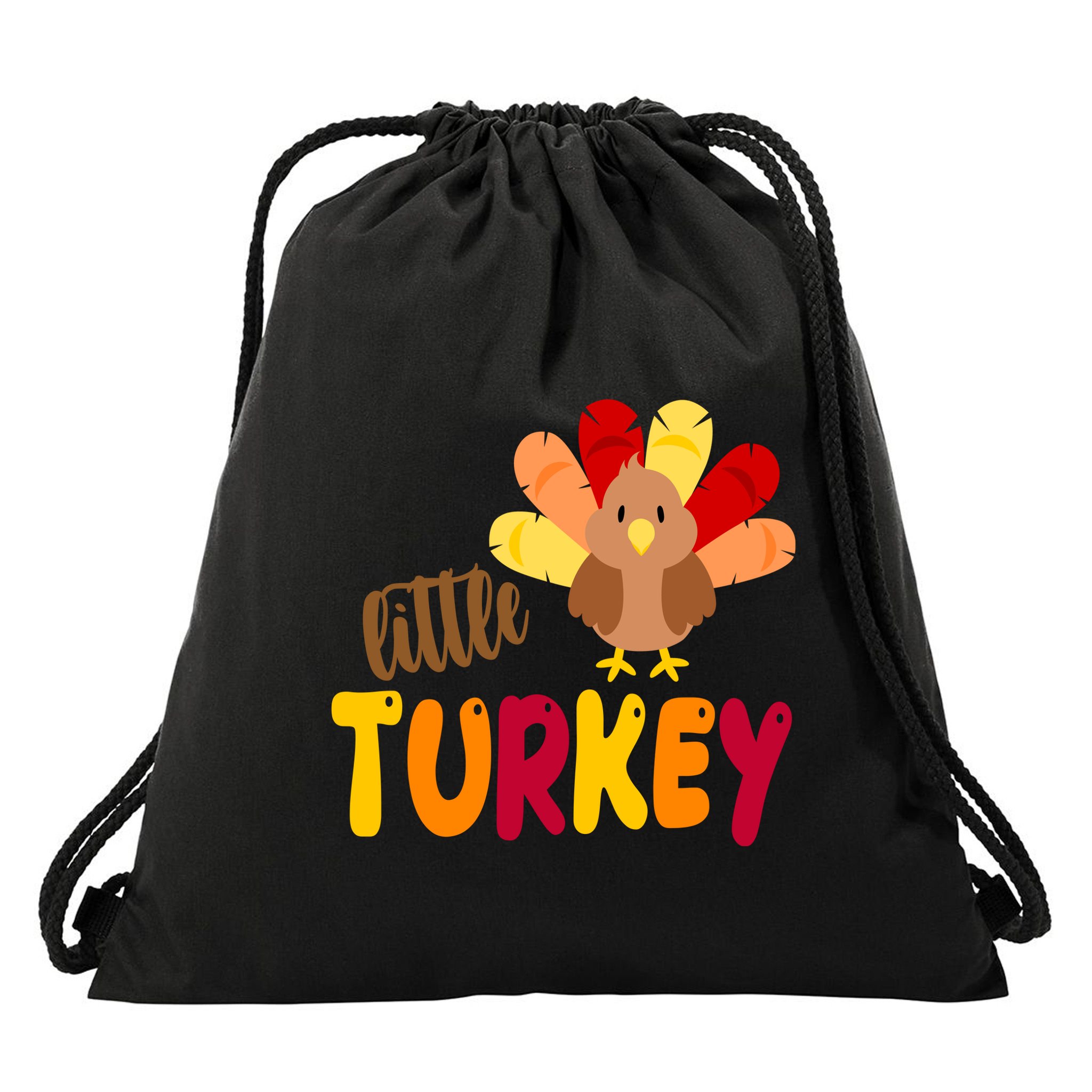 Little Turkey Cute Thanksgiving Holiday Drawstring Bag