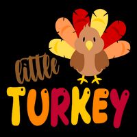 Little Turkey Cute Thanksgiving Holiday Drawstring Bag