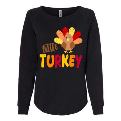 Little Turkey Cute Thanksgiving Holiday Womens California Wash Sweatshirt