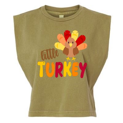 Little Turkey Cute Thanksgiving Holiday Garment-Dyed Women's Muscle Tee