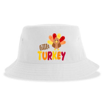 Little Turkey Cute Thanksgiving Holiday Sustainable Bucket Hat