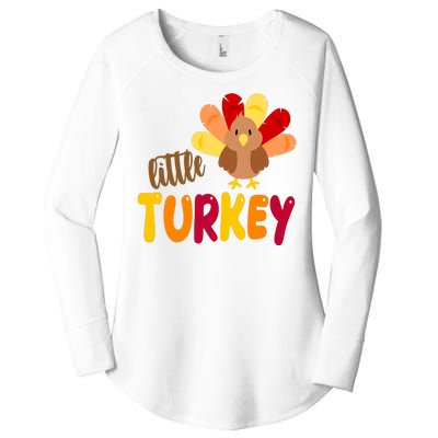 Little Turkey Cute Thanksgiving Holiday Women's Perfect Tri Tunic Long Sleeve Shirt