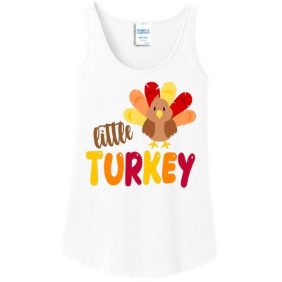 Little Turkey Cute Thanksgiving Holiday Ladies Essential Tank