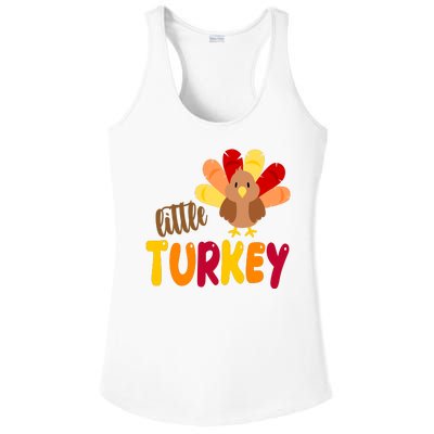 Little Turkey Cute Thanksgiving Holiday Ladies PosiCharge Competitor Racerback Tank