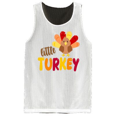 Little Turkey Cute Thanksgiving Holiday Mesh Reversible Basketball Jersey Tank