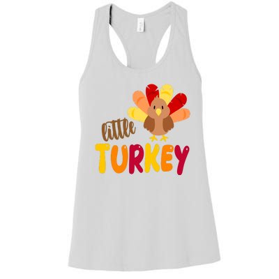 Little Turkey Cute Thanksgiving Holiday Women's Racerback Tank