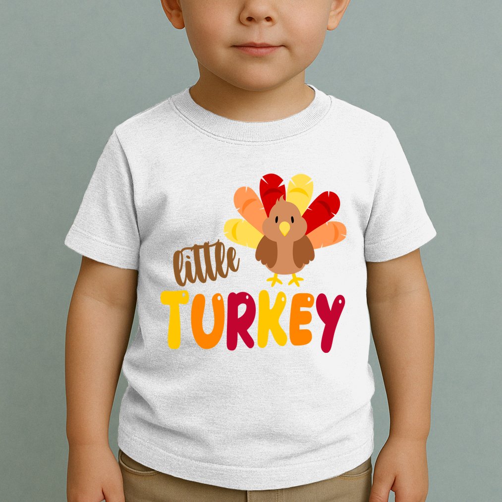 Little Turkey Cute Thanksgiving Holiday Toddler T-Shirt
