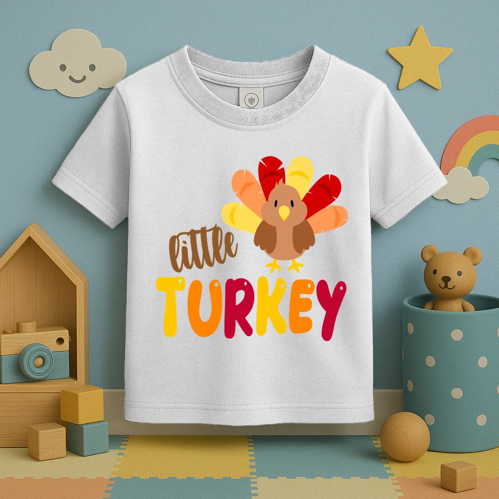 Little Turkey Cute Thanksgiving Holiday Toddler T-Shirt