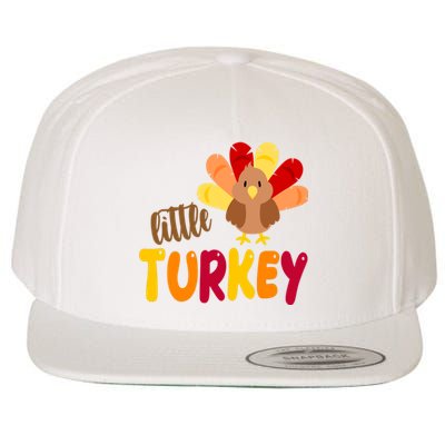 Little Turkey Cute Thanksgiving Holiday Wool Snapback Cap