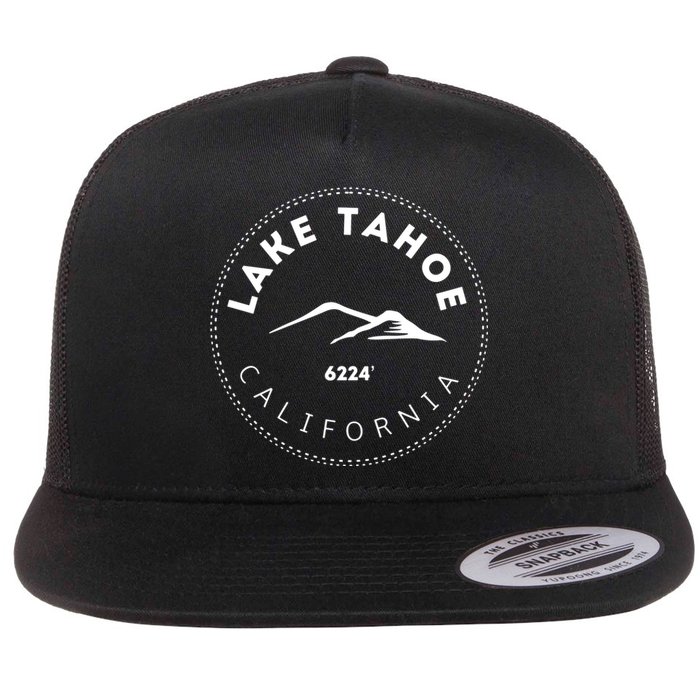 Lake Tahoe California Mountainous Flat Bill Trucker Hat