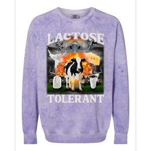 Lactose Tolerant Cow Milk Cow Apparel Farmers Colorblast Crewneck Sweatshirt