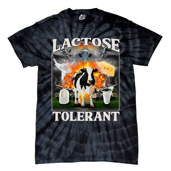 Lactose Tolerant Cow Milk Cow Apparel Farmers Tie-Dye T-Shirt