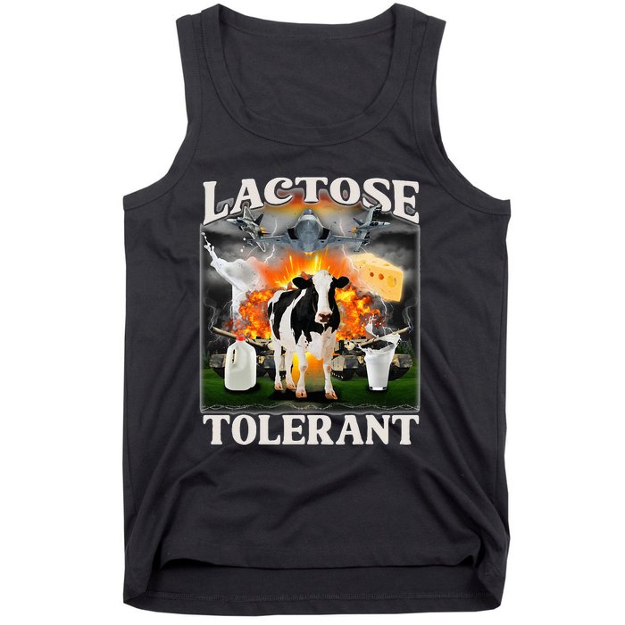 Lactose Tolerant Cow Milk Cow Apparel Farmers Tank Top