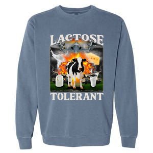 Lactose Tolerant Cow Milk Cow Apparel Farmers Garment-Dyed Sweatshirt