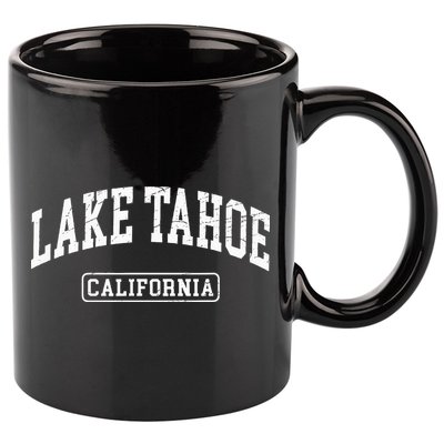Lake Tahoe California Worn Design Style Classic 11oz C Handle Ceramic Mug