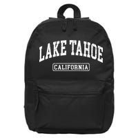 Lake Tahoe California Worn Design Style Classic 16 in Basic Backpack