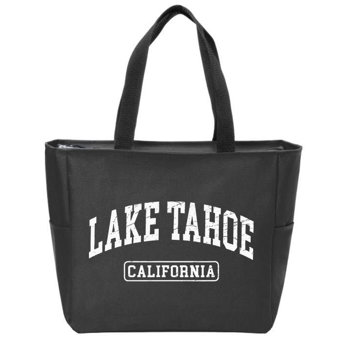Lake Tahoe California Worn Design Style Classic Zip Tote Bag