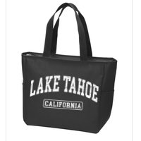 Lake Tahoe California Worn Design Style Classic Zip Tote Bag