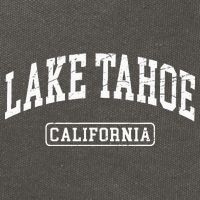 Lake Tahoe California Worn Design Style Classic Cotton Canvas Backpack