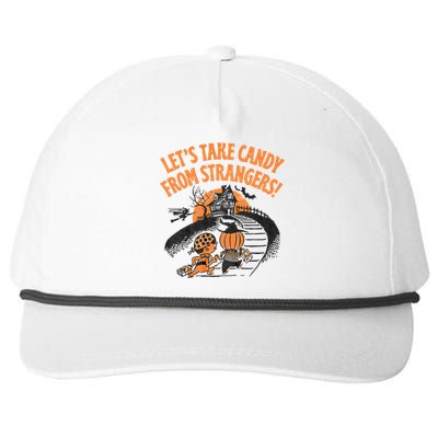 LetS Take Candy From Strangers Funny Halloween Snapback Five-Panel Rope Hat