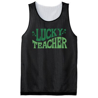 Lucky Teacher Cute St Patricks Day Mesh Reversible Basketball Jersey Tank