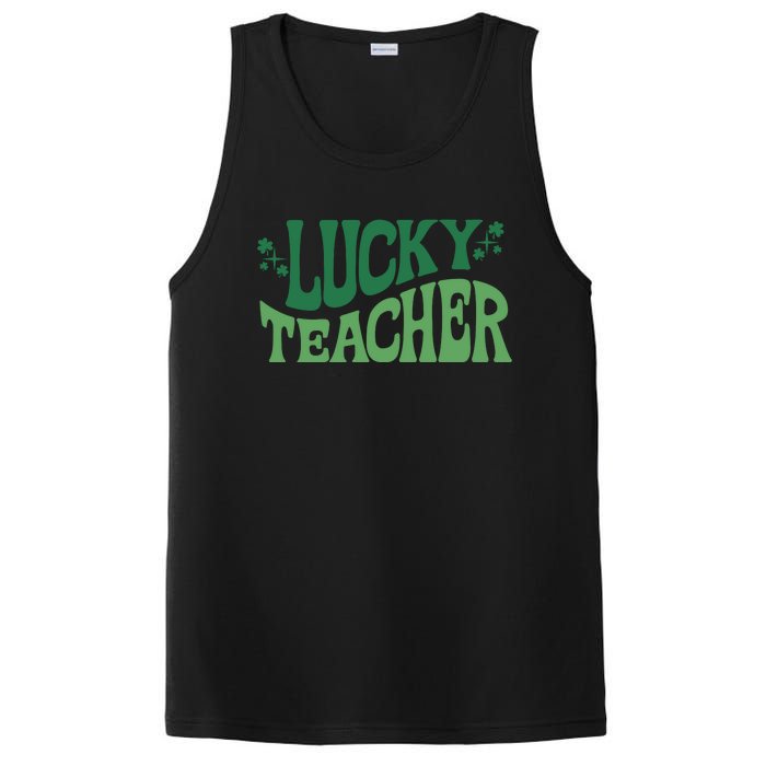 Lucky Teacher Cute St Patricks Day PosiCharge Competitor Tank