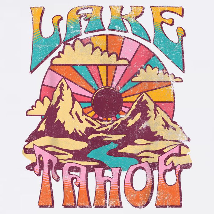 Lake Tahoe California Nature Hiking Mountains Outdoors Retro Womens Tank Top