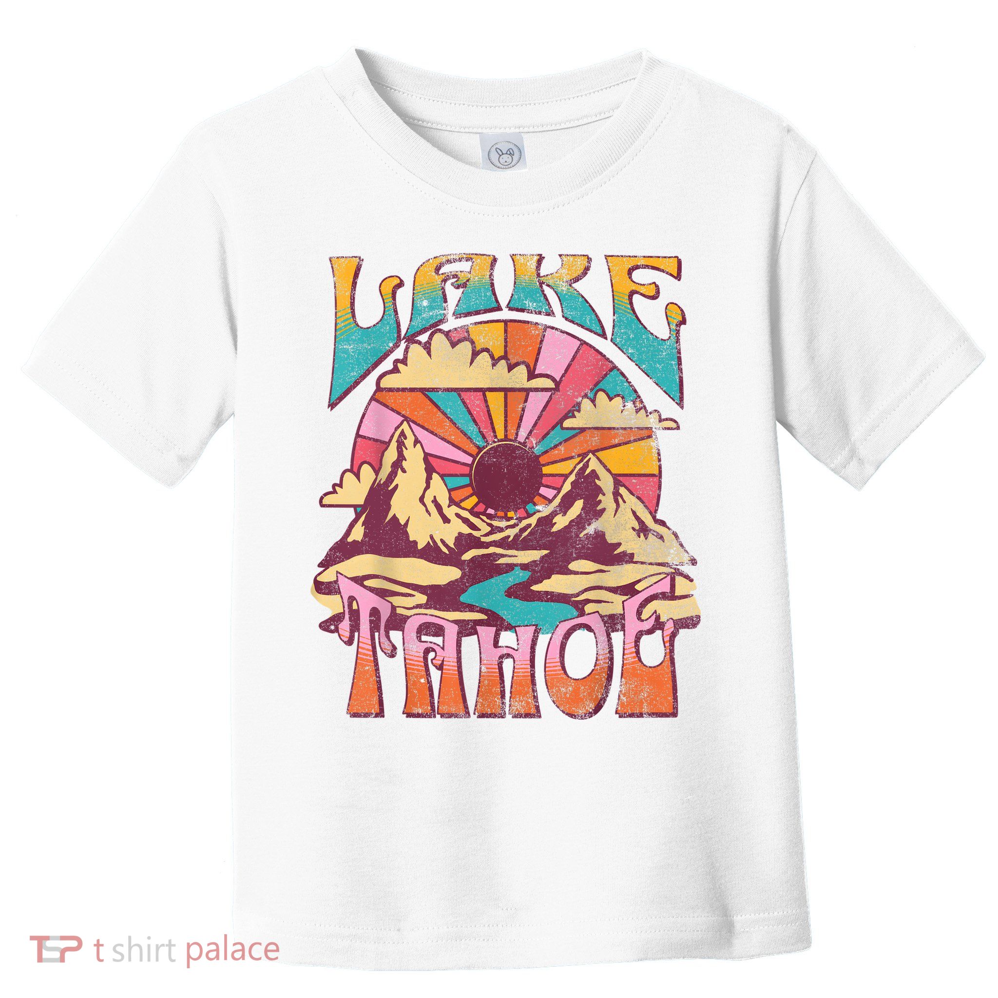 Lake Tahoe California Nature Hiking Mountains Outdoors Retro Toddler T-Shirt