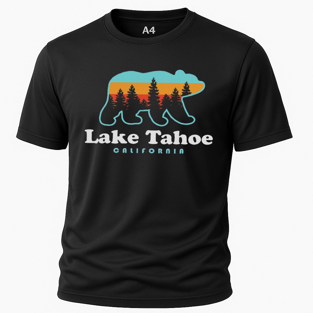 Lake Tahoe California Bear Mountains Hiking Cooling Performance Crew T-Shirt