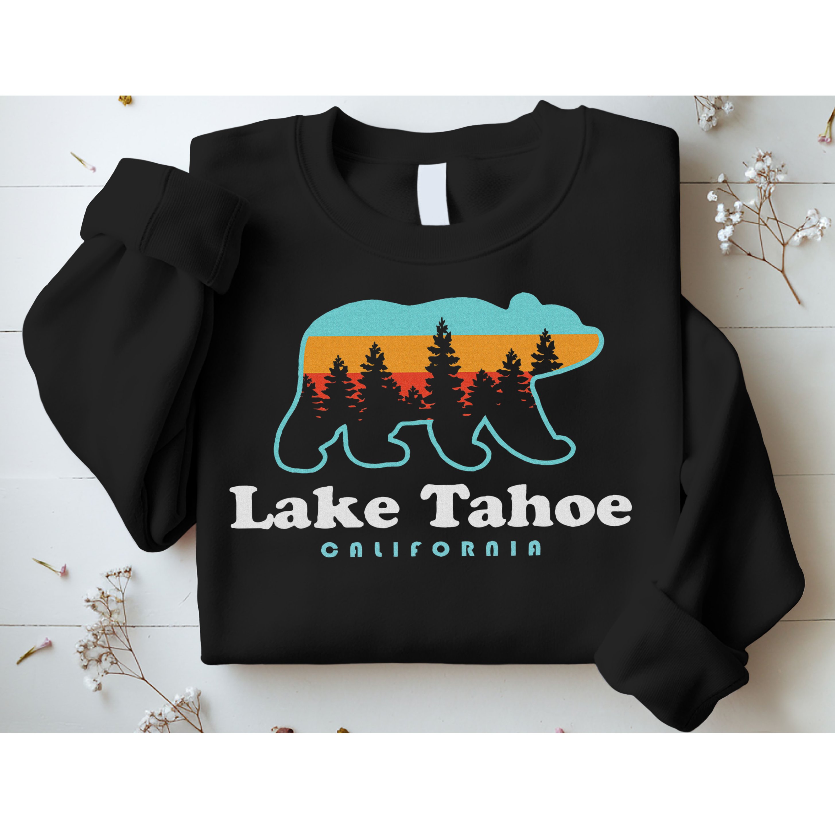 Lake Tahoe California Bear Mountains Hiking Sweatshirt