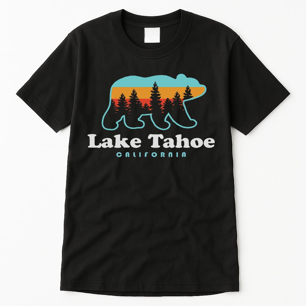 Lake Tahoe California Bear Mountains Hiking Tall T-Shirt