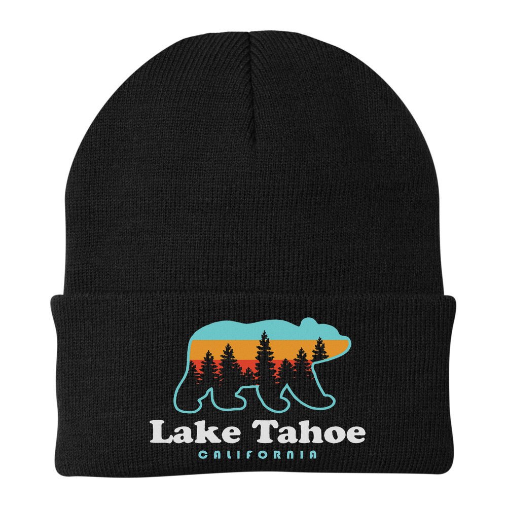Lake Tahoe California Bear Mountains Hiking Beanie