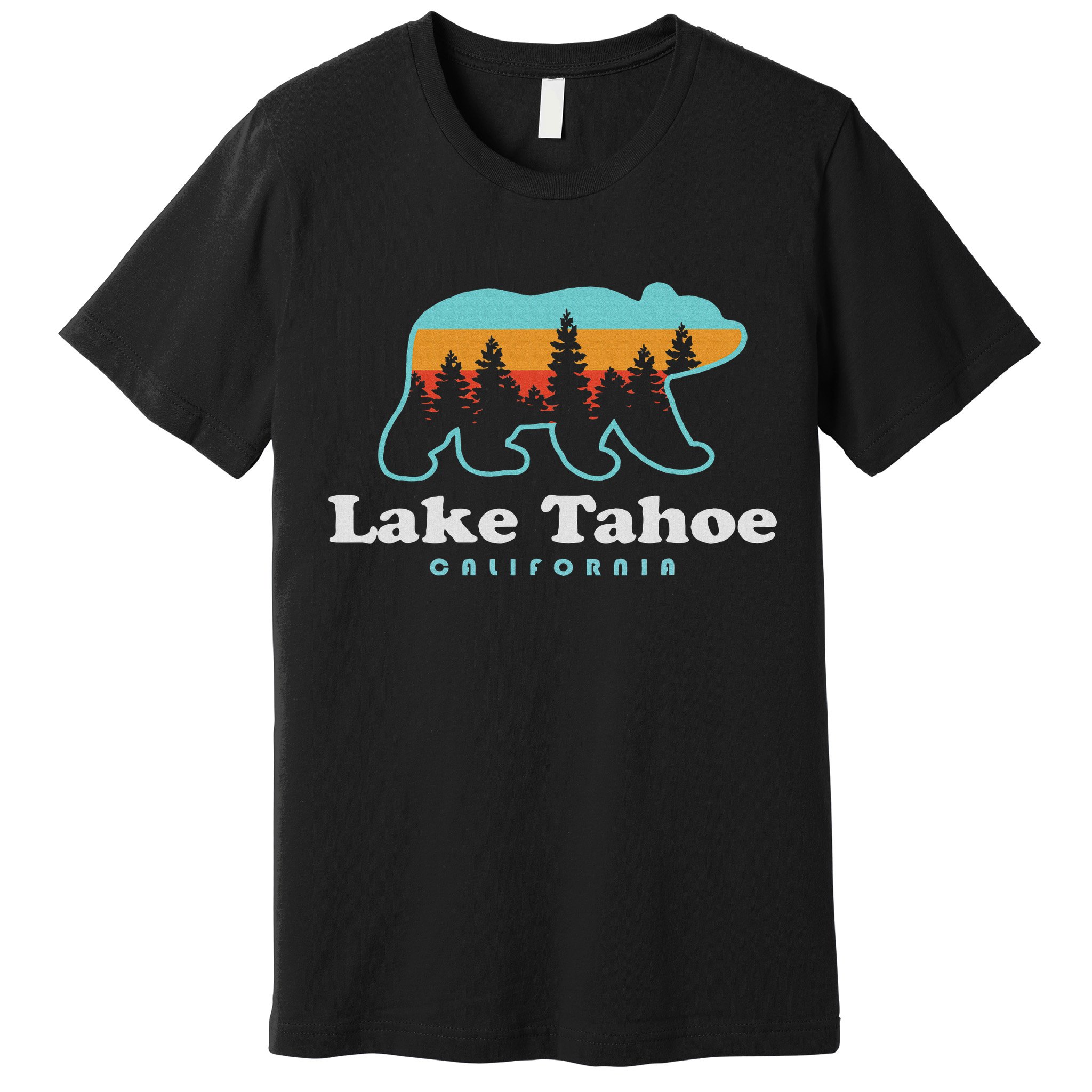 Lake Tahoe California Bear Mountains Hiking Premium T-Shirt